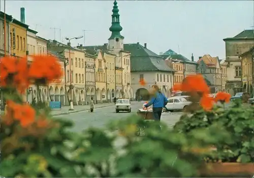 Postcard Zwittau Svitavy Marktplatz 1976