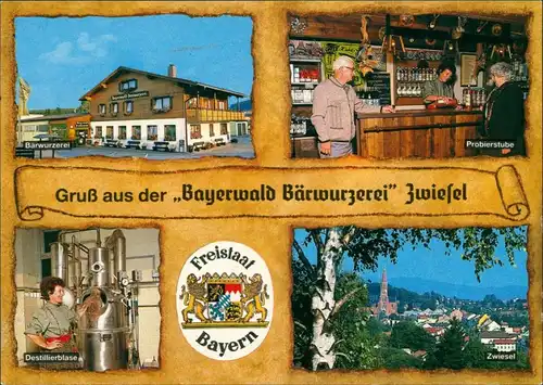 Ansichtskarte Zwiesel Bärwurzerei 1986