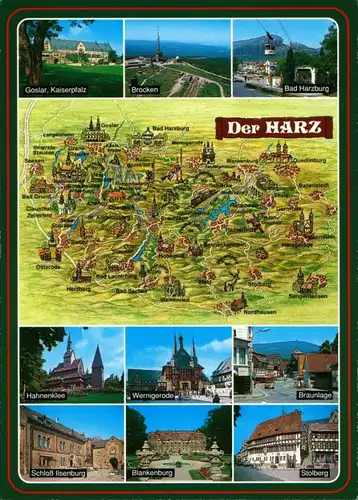 .Niedersachsen Goslar - Kaiserpfalz, Brocke, Bad Harzburg,   Blankenburg 1995