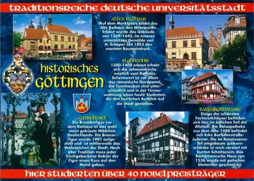 Göttingen Altes Rathaus, St. Johannis, Gänseliesel, Barfüßerstrasse 1990