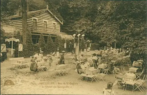 Brüssel Bruxelles Bois de la Cambre Le Chalet des Rossignols 1913