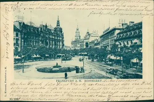 Ansichtskarte Frankfurt am Main Roßmarkt 1899 