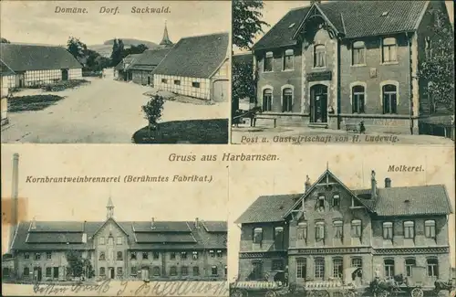 Ansichtskarte Harbarnsen-Lamspringe 3 Bild: Domäne, Brennerei, Molkerei 1911