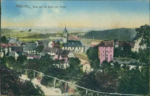 Ansichtskarte Nossen Blick auf die Stadt von Osten 1919