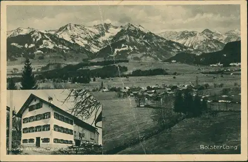 Ansichtskarte Bolsterlang 2 Bild: Gasthaus, Totale 1928