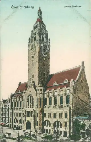 Ansichtskarte Charlottenburg-Berlin Rathaus 1912 