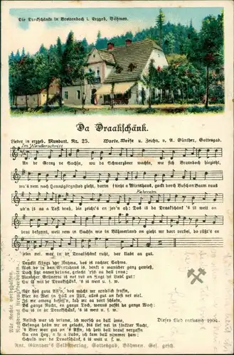 Potůčky Drekschänke/ Drecksschänke Liedkarten (Anton Günther) 1926