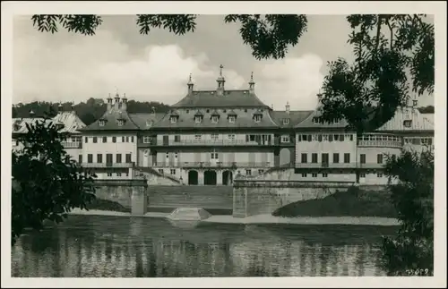 Ansichtskarte Pillnitz Schloss Pillnitz mit Elbe vom anderen Ufer 1934