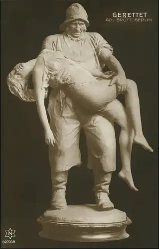 Ansichtskarte  Marmor Gerettet - Fischer und Frau Erotik 1914