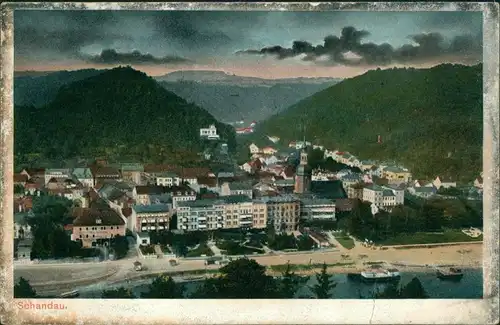 Ansichtskarte Bad Schandau Stadt - Umland Stimmungsbild 1912