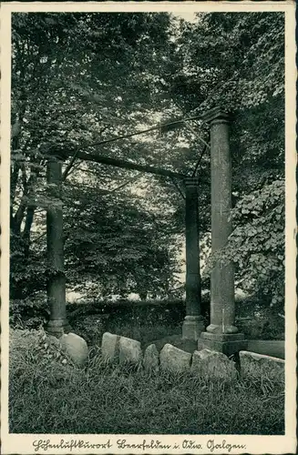 Ansichtskarte Beerfelden (Odenwald) Parkanlage - Säule 1932