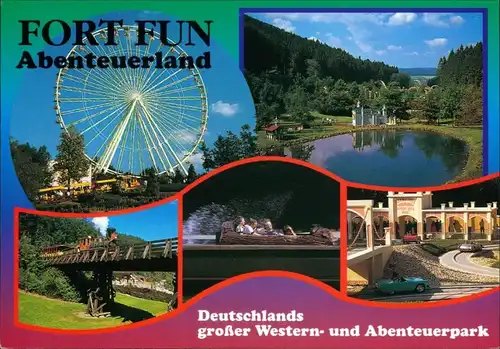 Ansichtskarte Wasserfall-Bestwig Fort Fun Abenteuerland 1995