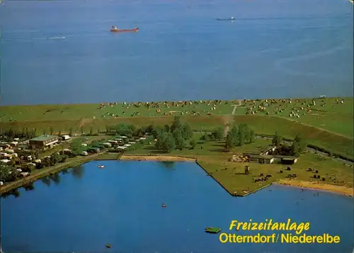 Otterndorf Freizeitanlage mit See achtern Diek, Grünstrand und Campingplatz 1987