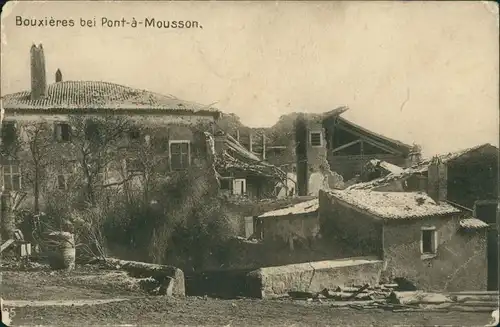 Bouxières-sous-Froidmont Zerstörte Häuser, Bouxières Pont-à-Mousson 1.WK 1916