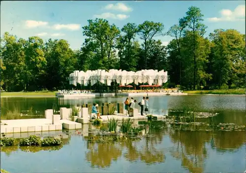 Karlsruhe Bundesgartenschau - Wassergarten mit See-Restaurant 1967