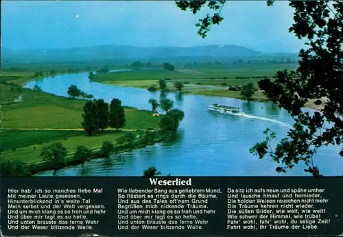 Ansichtskarte Hameln Weserschleife 1977