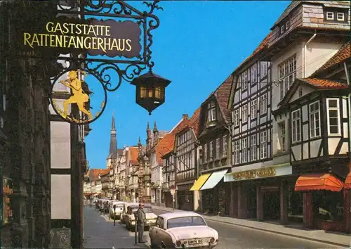 Ansichtskarte Hameln Gaststätte Rattenfängerhaus 1990