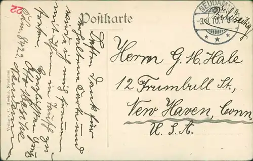 Postcard Neudamm (Neumark) Dębno Richtstraße Myśliborski (Kreis Soldin) 1910