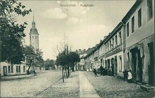 Postcard Neudamm (Neumark) Dębno Poststraße Myśliborski (Kreis Soldin)  1918