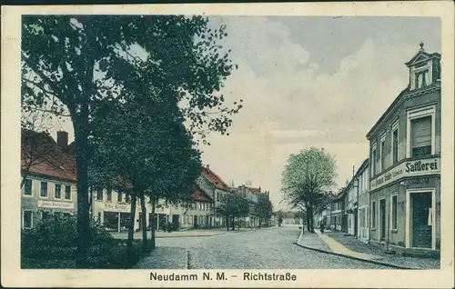 Postcard Neudamm (Neumark) Dębno Richtstraße Myśliborski (Kreis Soldin)  1928