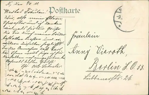 Postcard Neudamm (Neumark) Dębno Wilhelmstraße Myśliborski (Kr Soldin)   1918