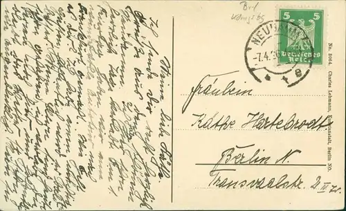 Postcard Neudamm (Neumark) Dębno Poststraße Myśliborski (Kreis Soldin)   1926