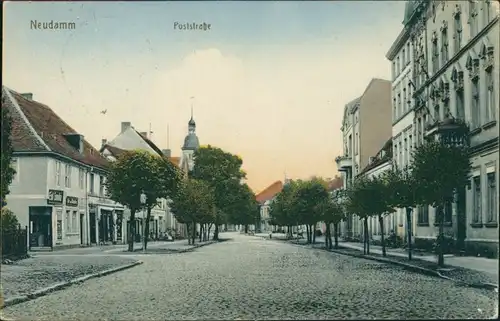 Postcard Neudamm (Neumark) Dębno Poststraße Myśliborski (Kreis Soldin)  1934