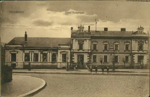 Postcard Neudamm (Neumark) Dębno Hotel Kaiserhof Myśliborski (Kr Soldin)  1917