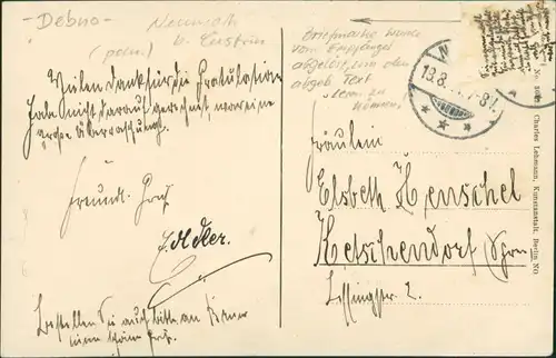 Postcard Neudamm (Neumark) Dębno Friedrichstraße Myśliborski (Kr Soldin)   1924