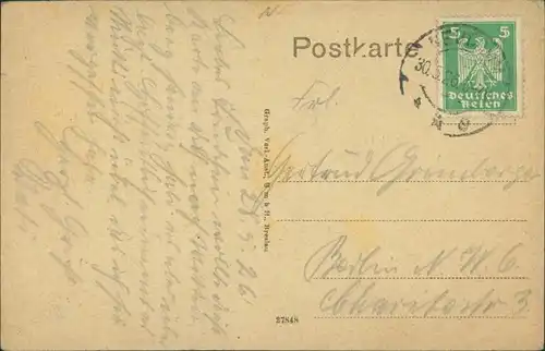 Postcard Neudamm (Neumark) Dębno Cüstrinerstraße Myśliborski (Kr  Soldin)  1926