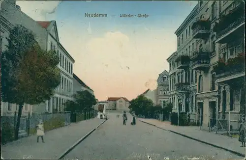 Postcard Neudamm (Neumark) Dębno Wilhelmstraße Myśliborski (Kreis Soldin)  1917