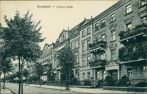 Postcard Neudamm (Neumark) Dębno Soldiner Straße Myśliborski (Kr Soldin)   1925
