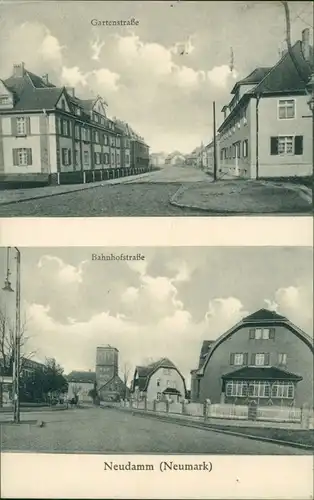 Postcard Neudamm (Neumark) Dębno Gartenstraße Myślibórz (Soldin) 1932