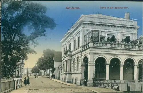 Postcard Neudamm (Neumark) Dębno   Soldiner Straße Myślibórz (Soldin)  1914