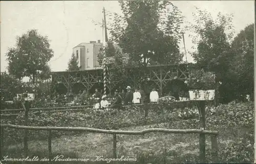 Postcard Neudamm (Neumark) Dębno Kriegsheim Sommerhalle Myślibórz (Soldin)  1918