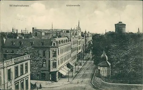 Ansichtskarte Wilhelmshaven Kiosk - Göckerstraße 1910 