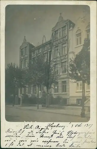Ansichtskarte Harburg-Hamburg Hausfassade - Straße Privatfoto 1911 