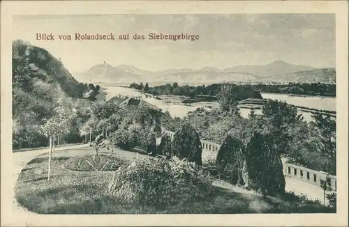 Rolandseck-Remagen Blick von Rolandseck auf das Siebengebirge 1911 