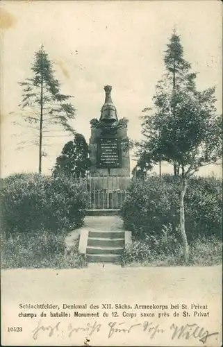 Sainte-Marie-aux-Chênes Denkmal des XII. Sächs Armeekorps St. Privat 1904 