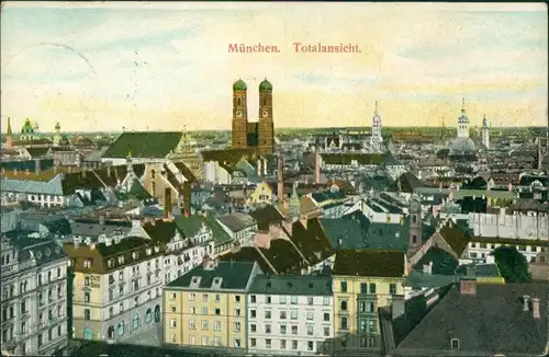 Ansichtskarte München Straßenzüge - Totale 1911 