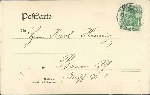 Ansichtskarte Rüdesheim (Rhein) National-Denkmal / Niederwalddenkmal 1907