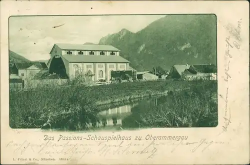 Ansichtskarte Oberammergau Passionstheater/Passionsspielhaus 1904 