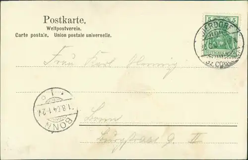 Ansichtskarte Dierdorf (LK Neuwied) Partie an der Neuen Kirche 1904 