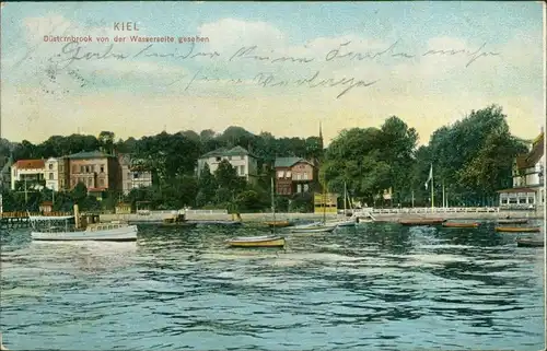 Düsternbrook-Kiel Fähre - Düsternbrook von der Wasserseite gesehen 1907