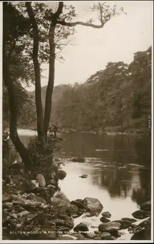 Postcard Bradford Bolton Woods a Picture by the Wharfe 1915