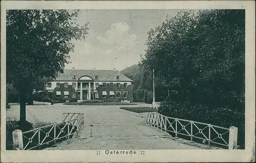 Ansichtskarte Osterrade-Bovenau Gutshaus, Herrenhaus Einfahrt 1920