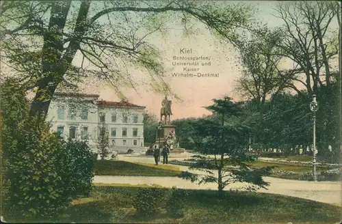 Ansichtskarte Kiel Schlossgarten - Universität 1910 