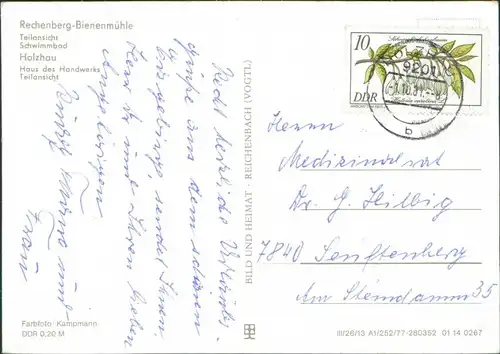 Rechenberg-Bienenmühle Schwimmbad Holzhau Haus des Handwerks g1977