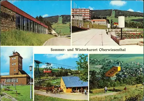 Oberwiesenthal Schwimmbad, Wetterwarte, Drahtseilbahn, Sprungschanze 1980