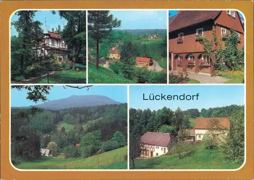 Lückendorf-Oybin Kulturhaus, Teilansicht, Umgebindehaus, Hochwald, Panorama 1983